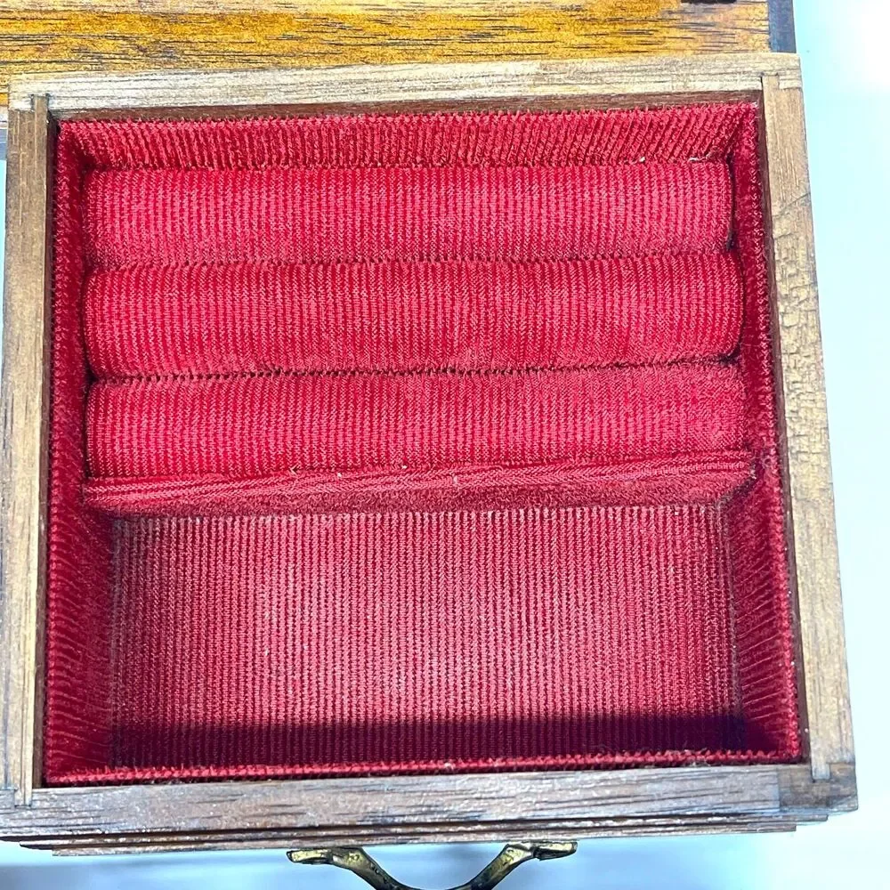 Vintage Laurel Japan Musical Jewelry Armoire 6 Drawer Love Story Music Box
